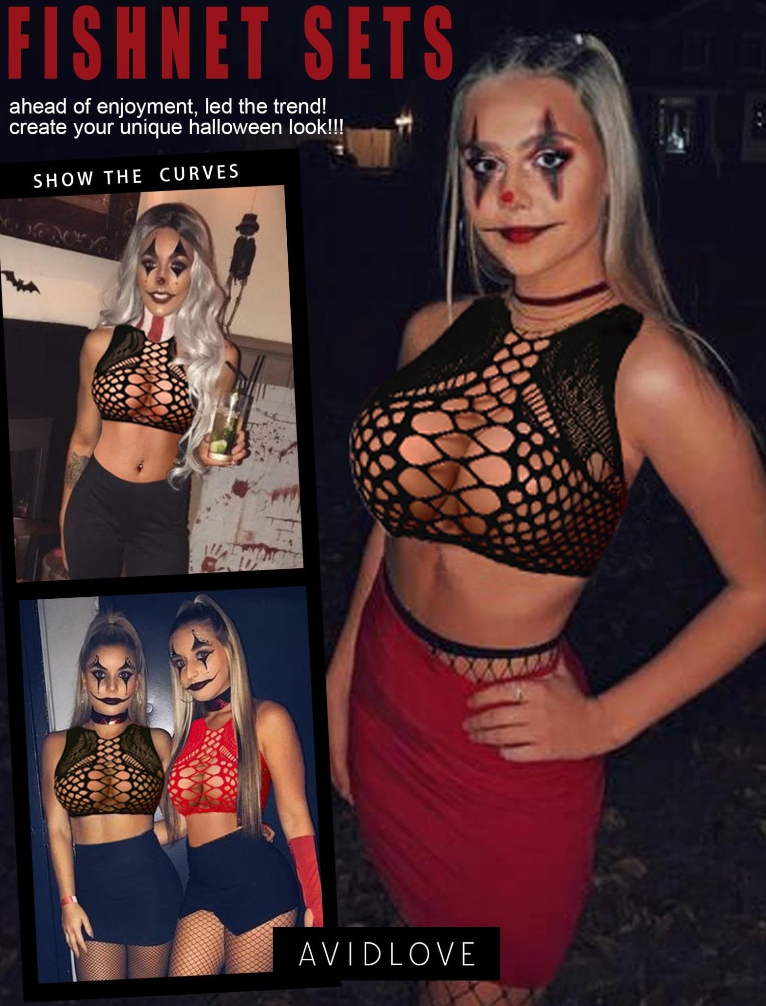 Avidlove Womens Fishnet Lingerie for Women Sexy Two Piece Lingerie Set Stripper Outfit