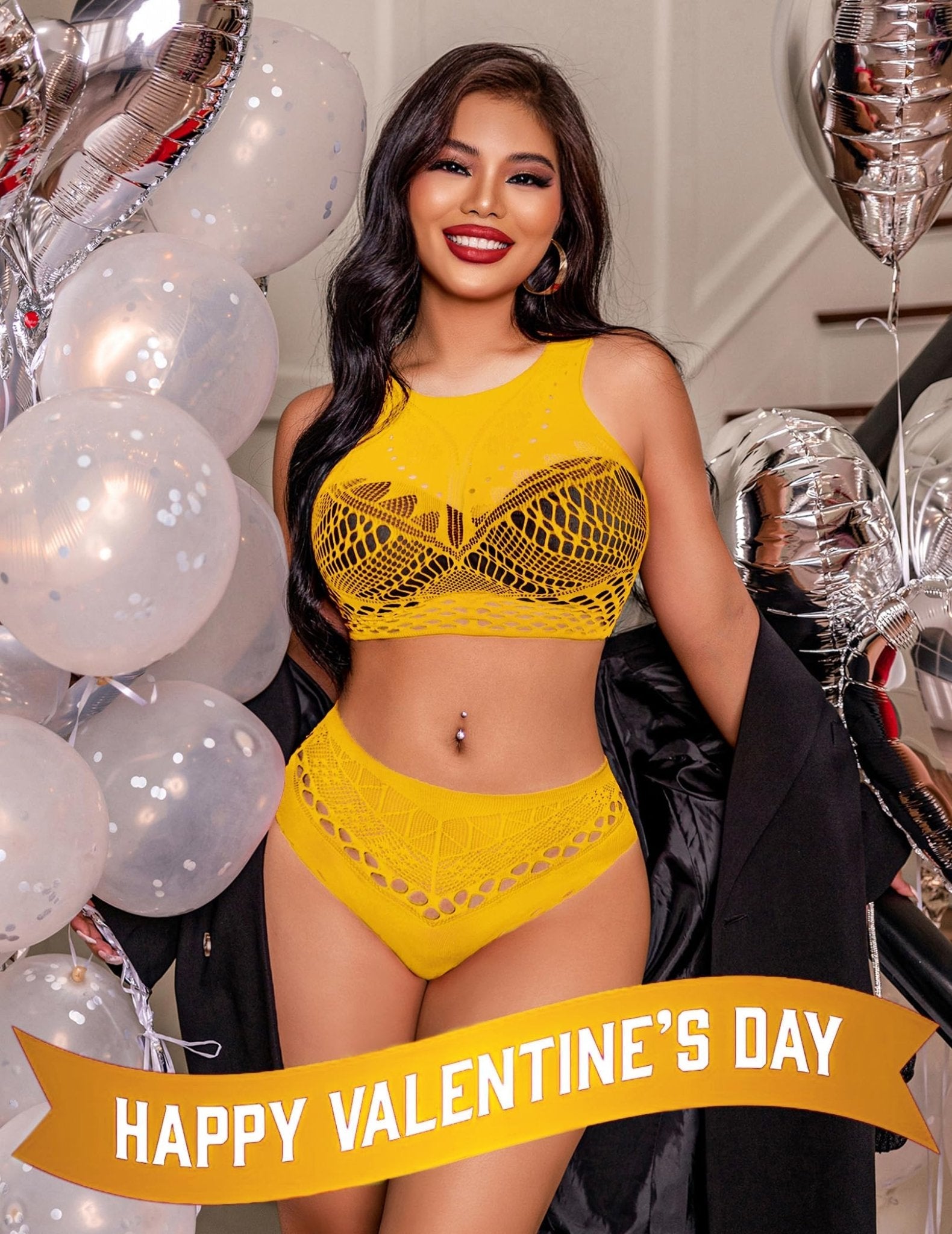 Avidlove Womens Fishnet Lingerie for Women Sexy Two Piece Lingerie Set Stripper Outfit