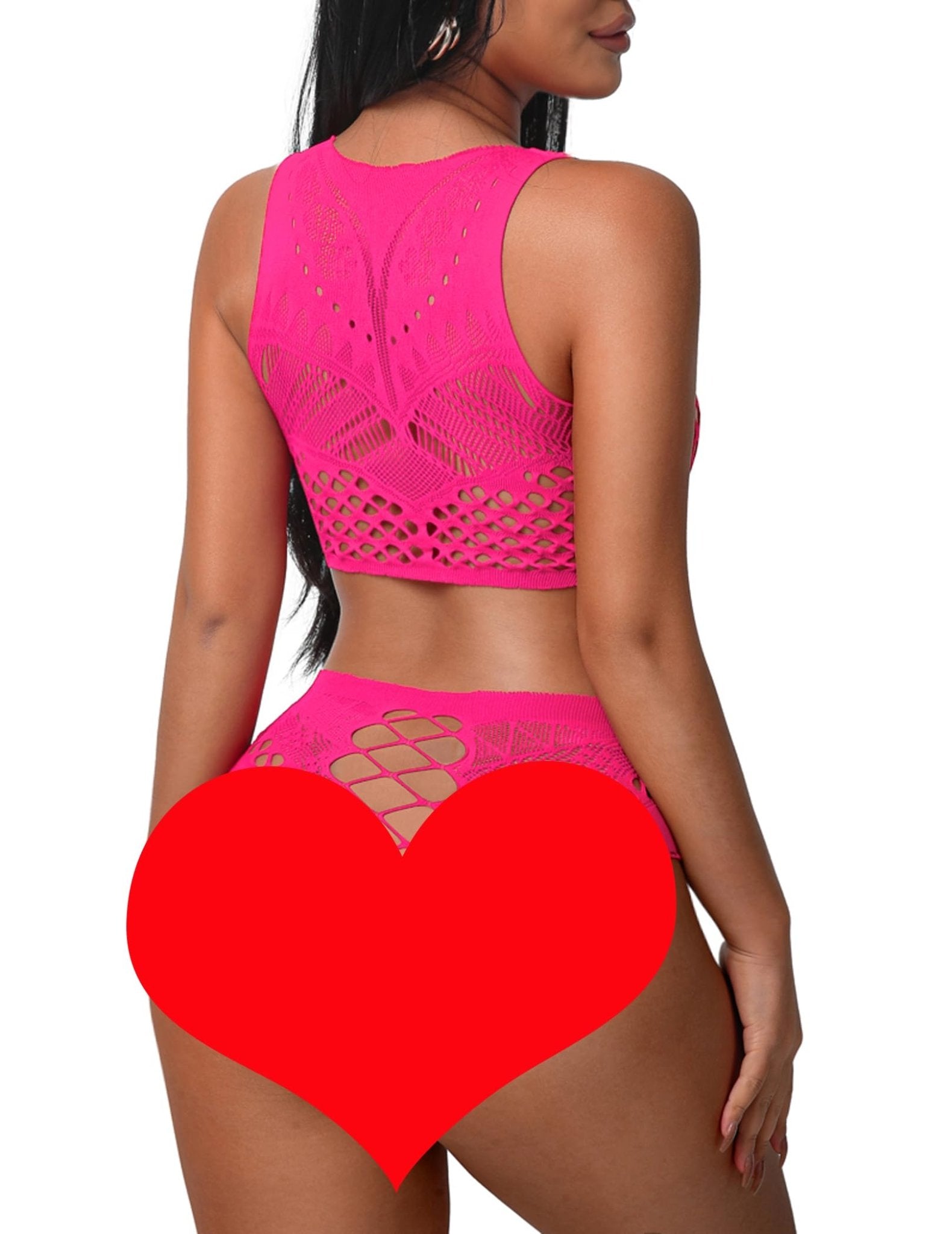 Avidlove Womens Fishnet Lingerie for Women Sexy Two Piece Lingerie Set Stripper Outfit