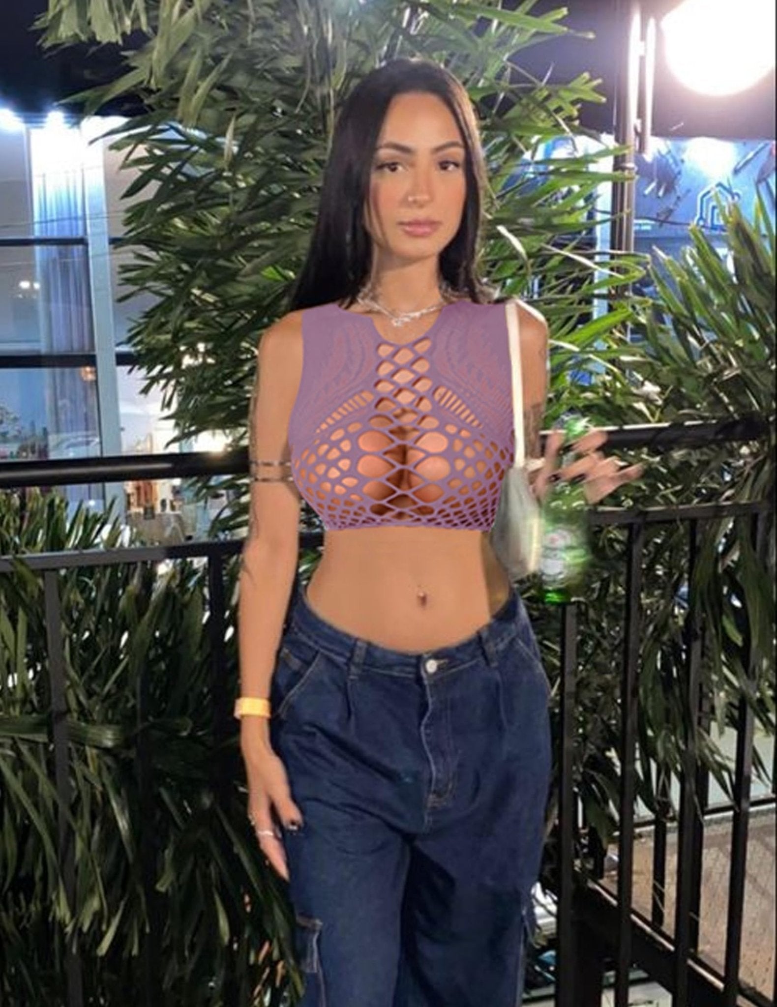 Avidlove Womens Fishnet Lingerie for Women Sexy Two Piece Lingerie Set Stripper Outfit