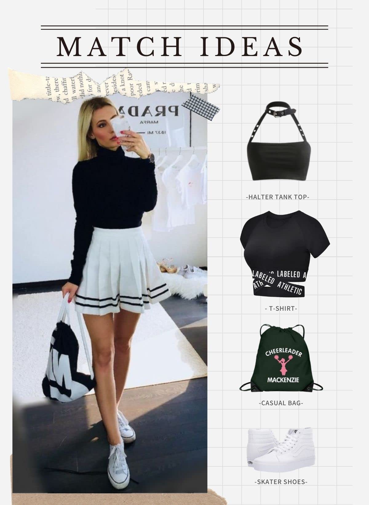 Avidlove Womens Pleated Skirt School Uniform Skirt Mini Skirt Pleated Cheer Skirt