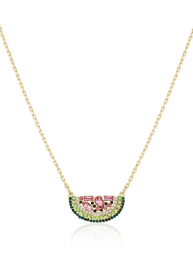 Little Havana Crystal Pendant Watermelon Necklace