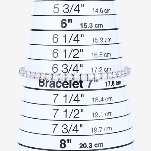7.00 Carat Lab Grown Diamond 14K White Gold Bracelet