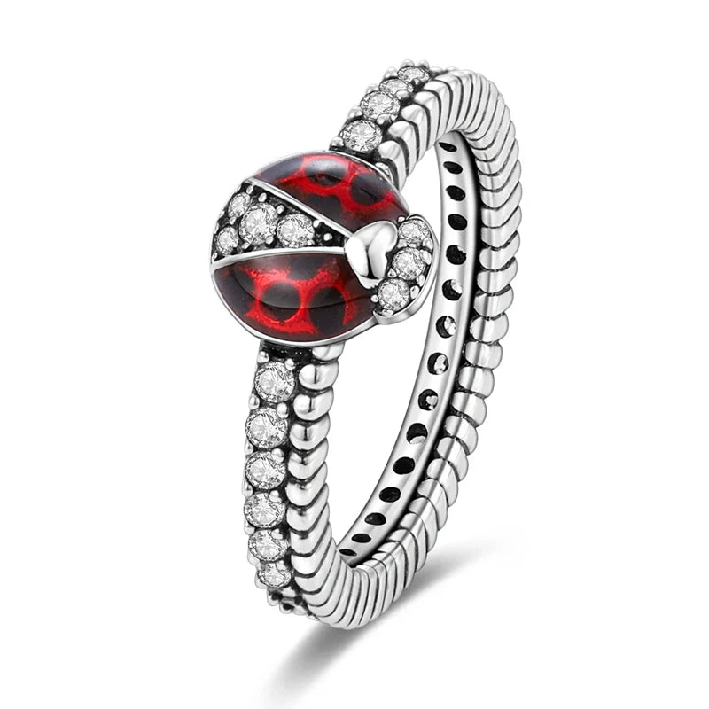 Silver Plated Women Luxury Stackable Ring Real Infinite Flower Daisy Fine Jewelry Rings For Engagement Weddling Party