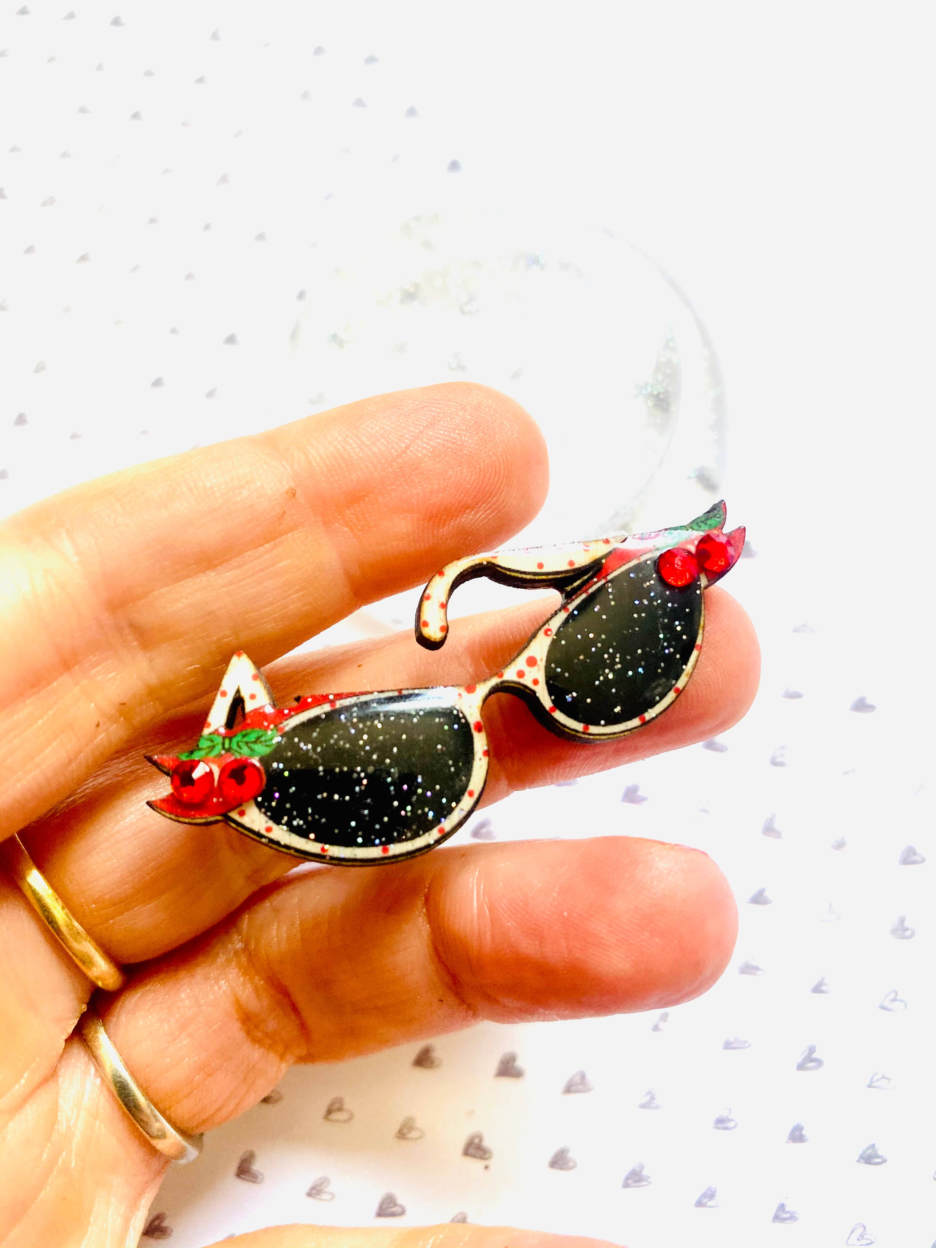 Retro 50s Sunglasses Pin by Rosie Rose Parker