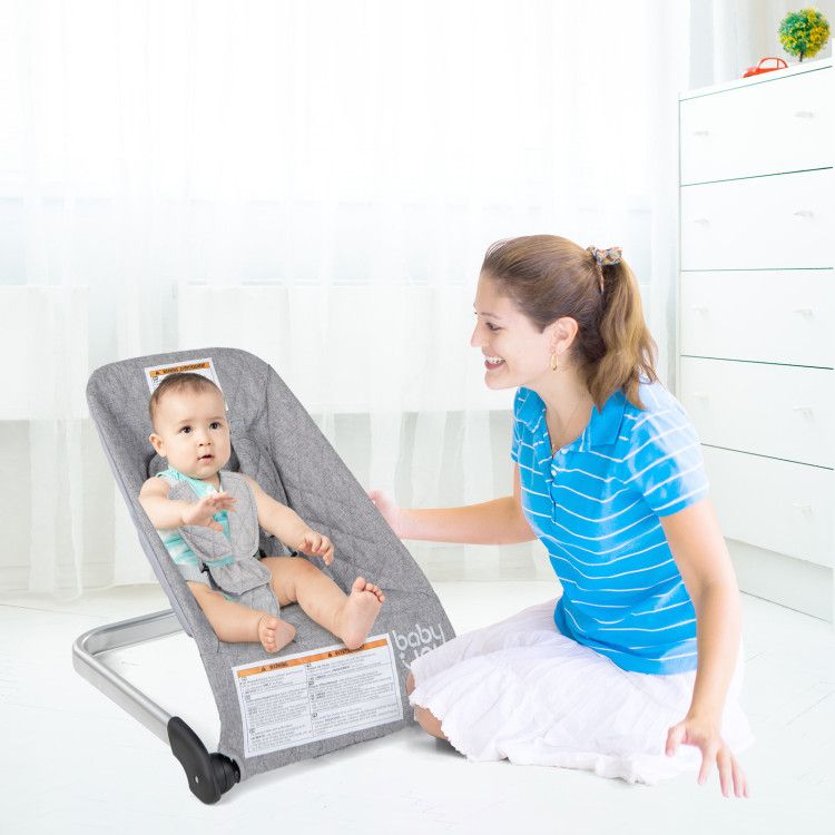 Baby Bouncer Seat with Aluminum and Metal Frame