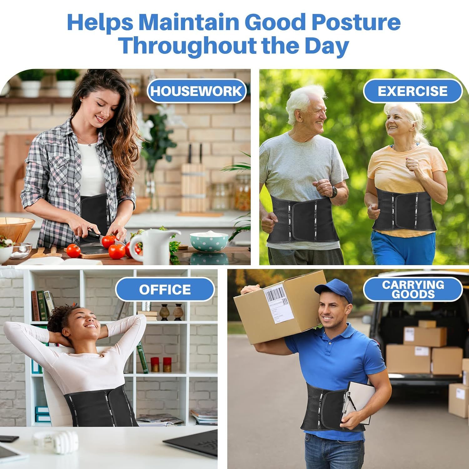 Back support for lower back pain size XL and XXL 10.63 x 6.3 x 2.76 in