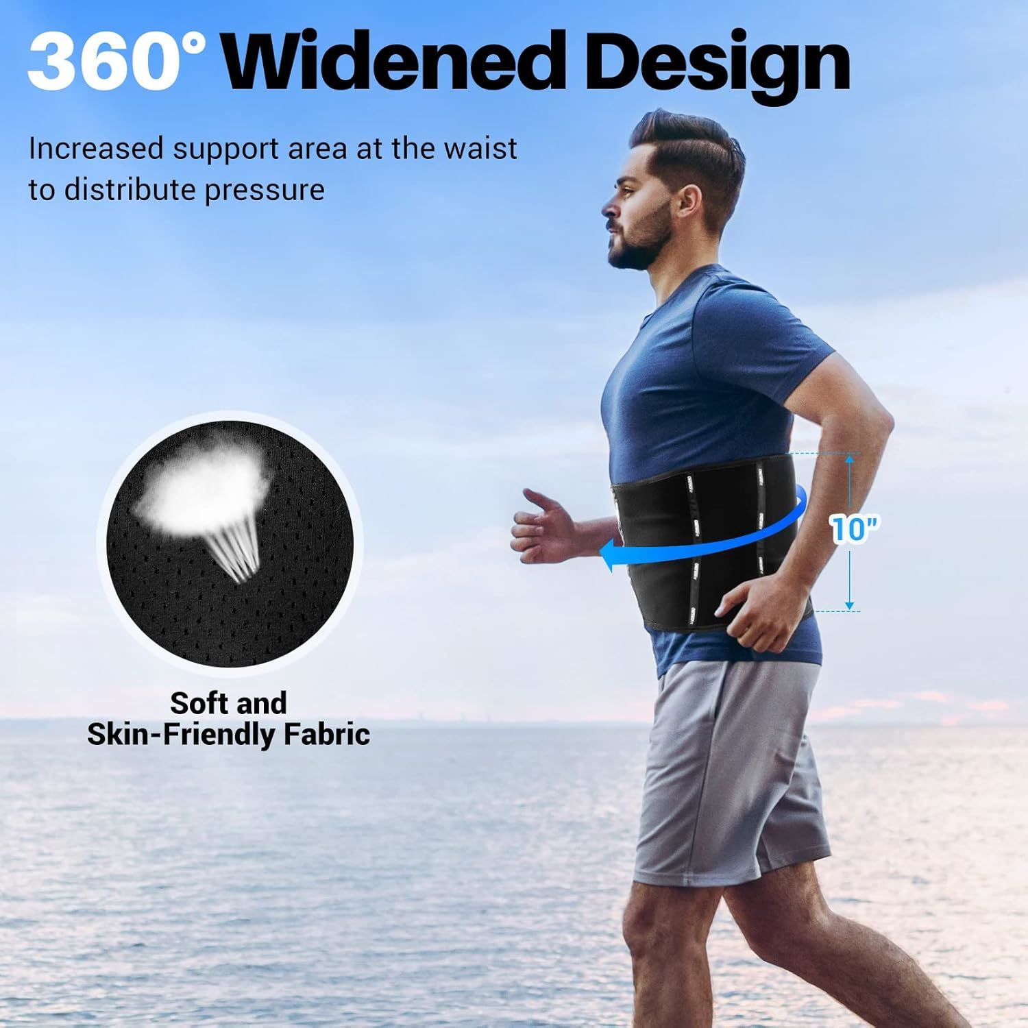 Back support for lower back pain size XL and XXL 10.63 x 6.3 x 2.76 in