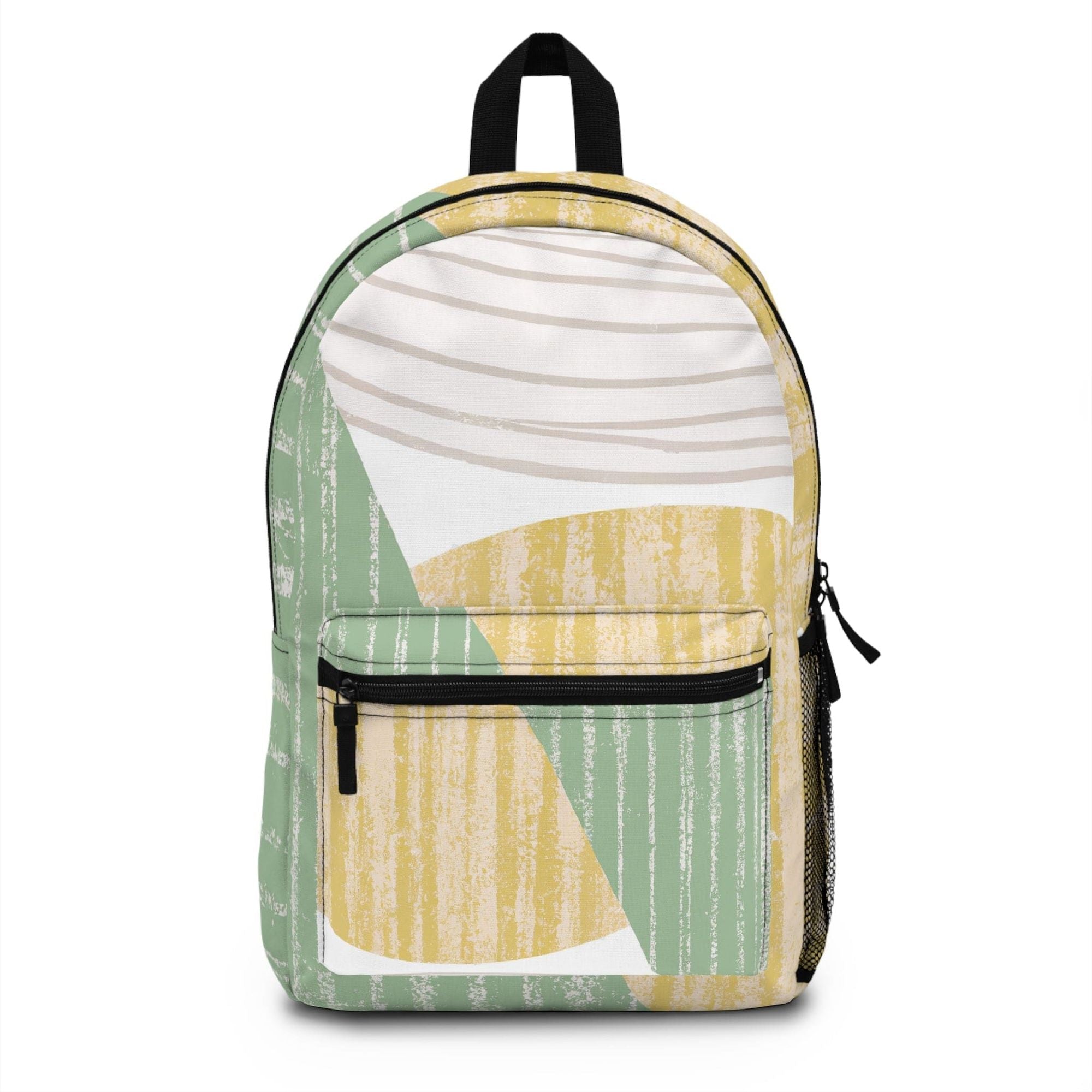 Backpack Work/school/leisure - Waterproof, Mint Green Textured Look Boho Print