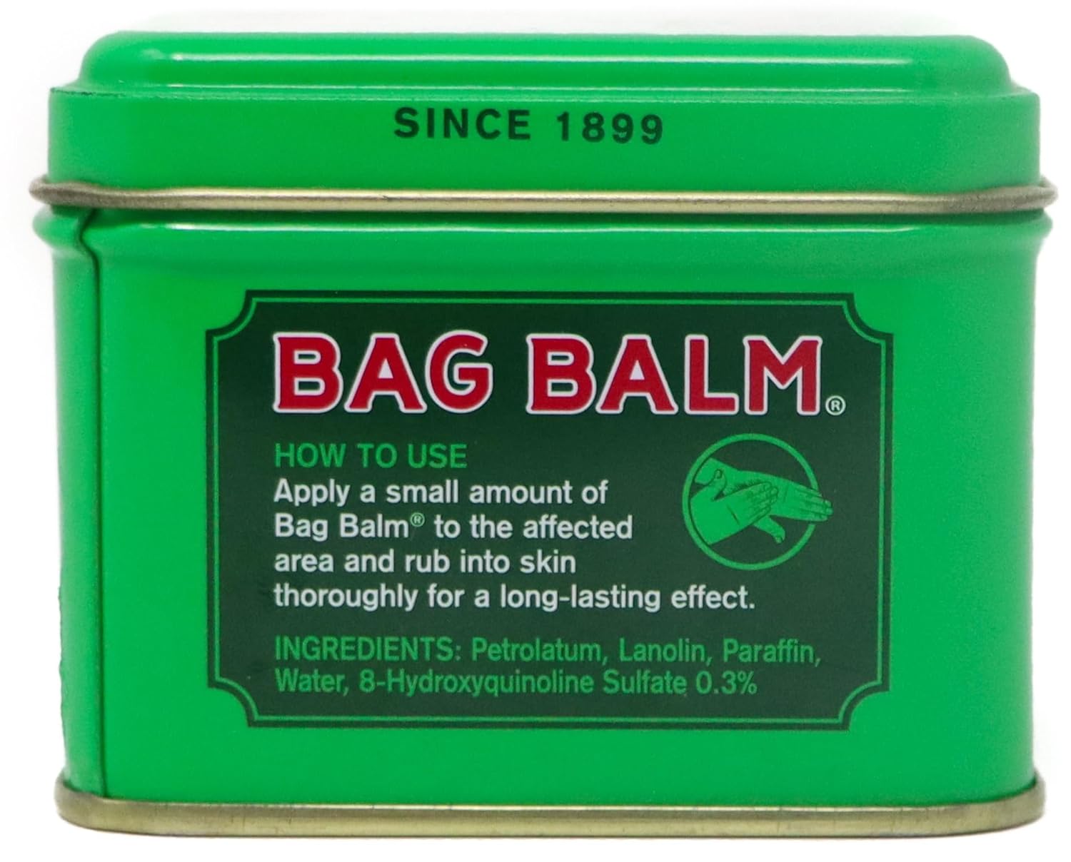 Bag Balm Vermont's Original Skin Moisturizer - Full Body Hydrating Skin Care: Dry Hands, Lips, Face, Feet & More - Unscented, Cruelty & Paraben Free - Day & Night, Men & Women (4oz Tin, Made in USA)