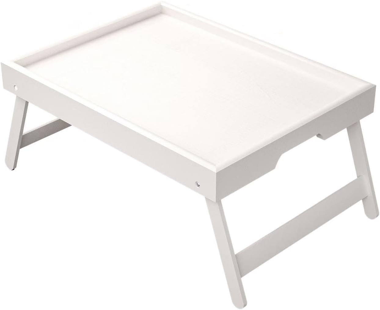 Bamboo Bed Tray Table with Foldable Legs - Multifunctional Breakfast Tray for Sofa, Bed, Eating, Working & Laptop Desk（Super Good qualiey） (Black)