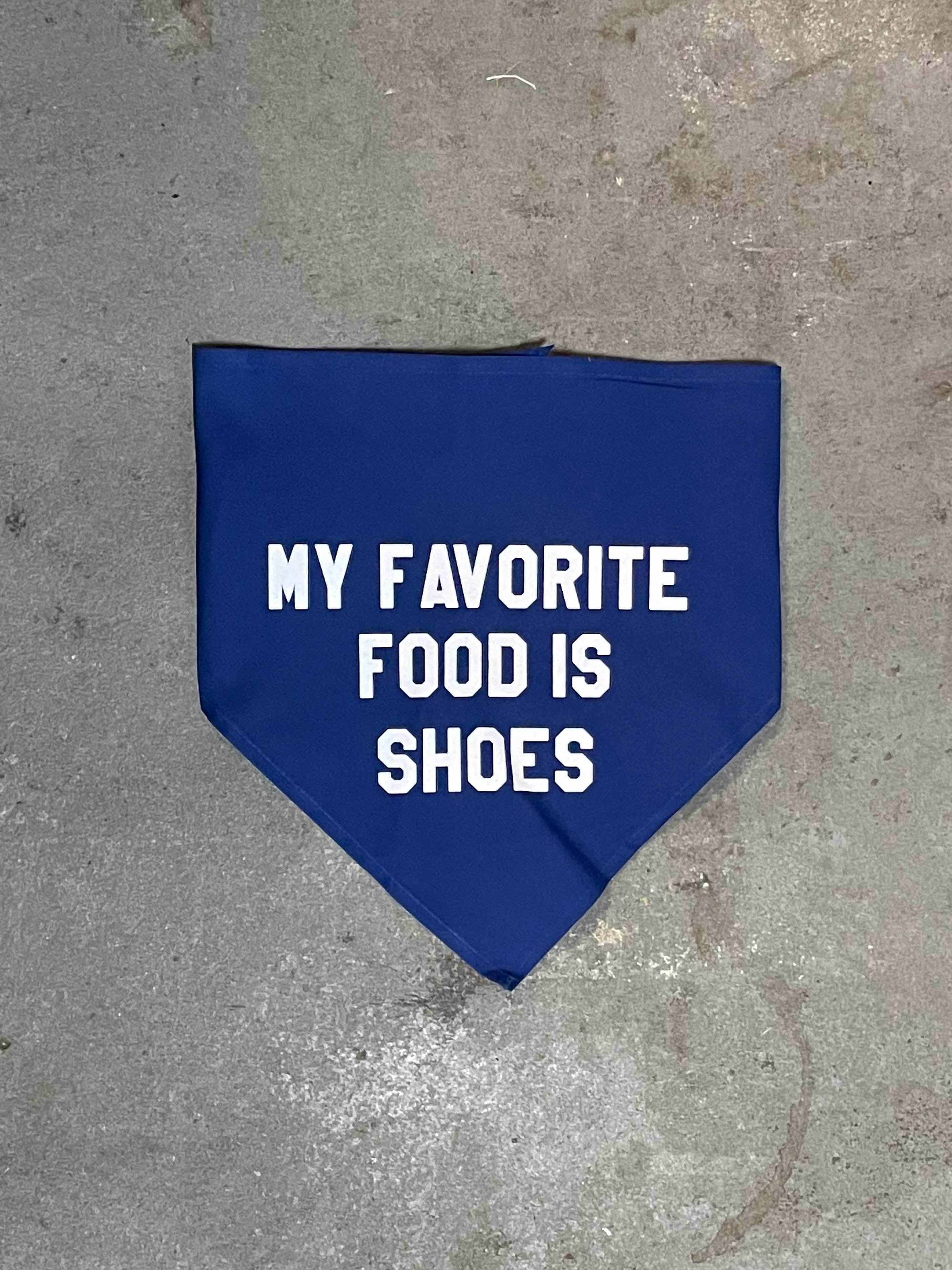 My Favorite Food Is Shoes Pet Bandana (Large) by BOBBYK
