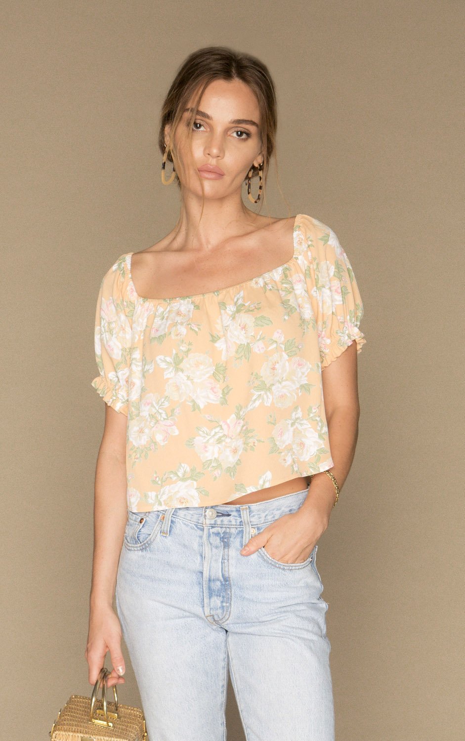 Bardot Blouse | Sherbert Floral