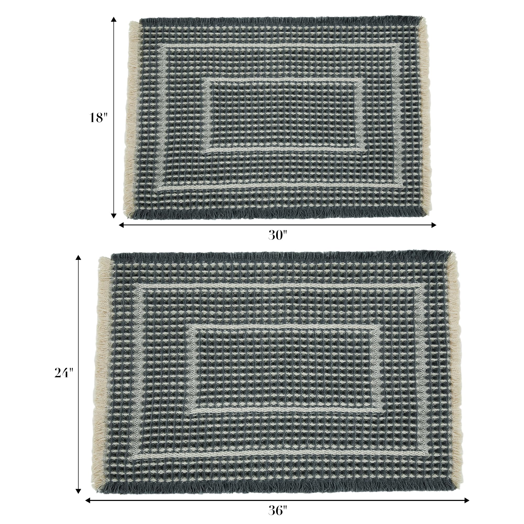 Bathroom Floor Mat,Boho Bath Rug,Super Absorbent Bath Mat,Bathroom Rugs Non Slip Washable, Quick Dry Shower Mats, Ultra Soft Bath Mat Towel,Brown,18"*30"