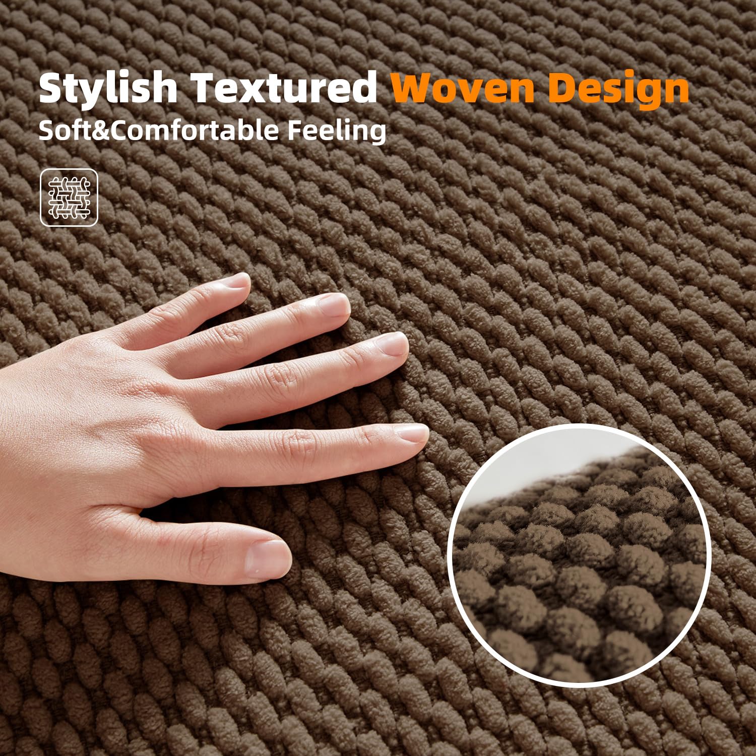 Bathroom Rug - Soft and Absorbent Chenille with Rubber Backing, Quick-Dry Mat Washable Runner Rug for Shower Floor, Bathmat Accessories and Decor Khaki 16"*24"