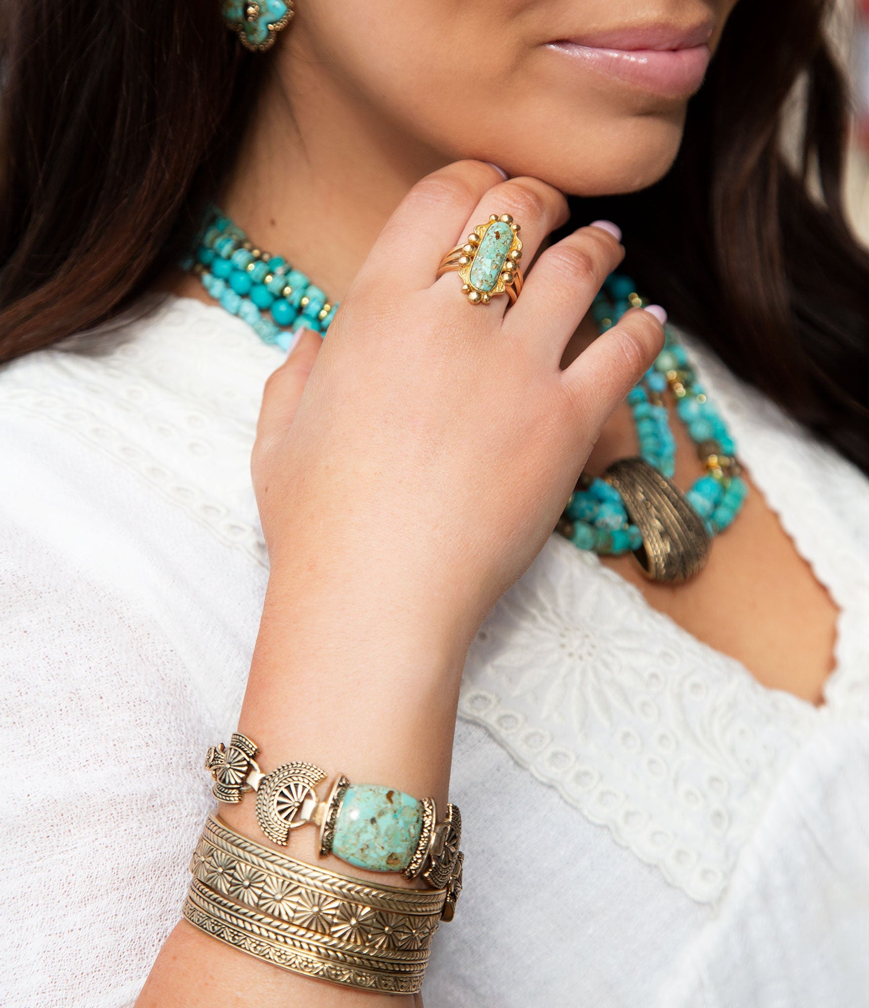 Batik Turquoise Toggle Bracelet