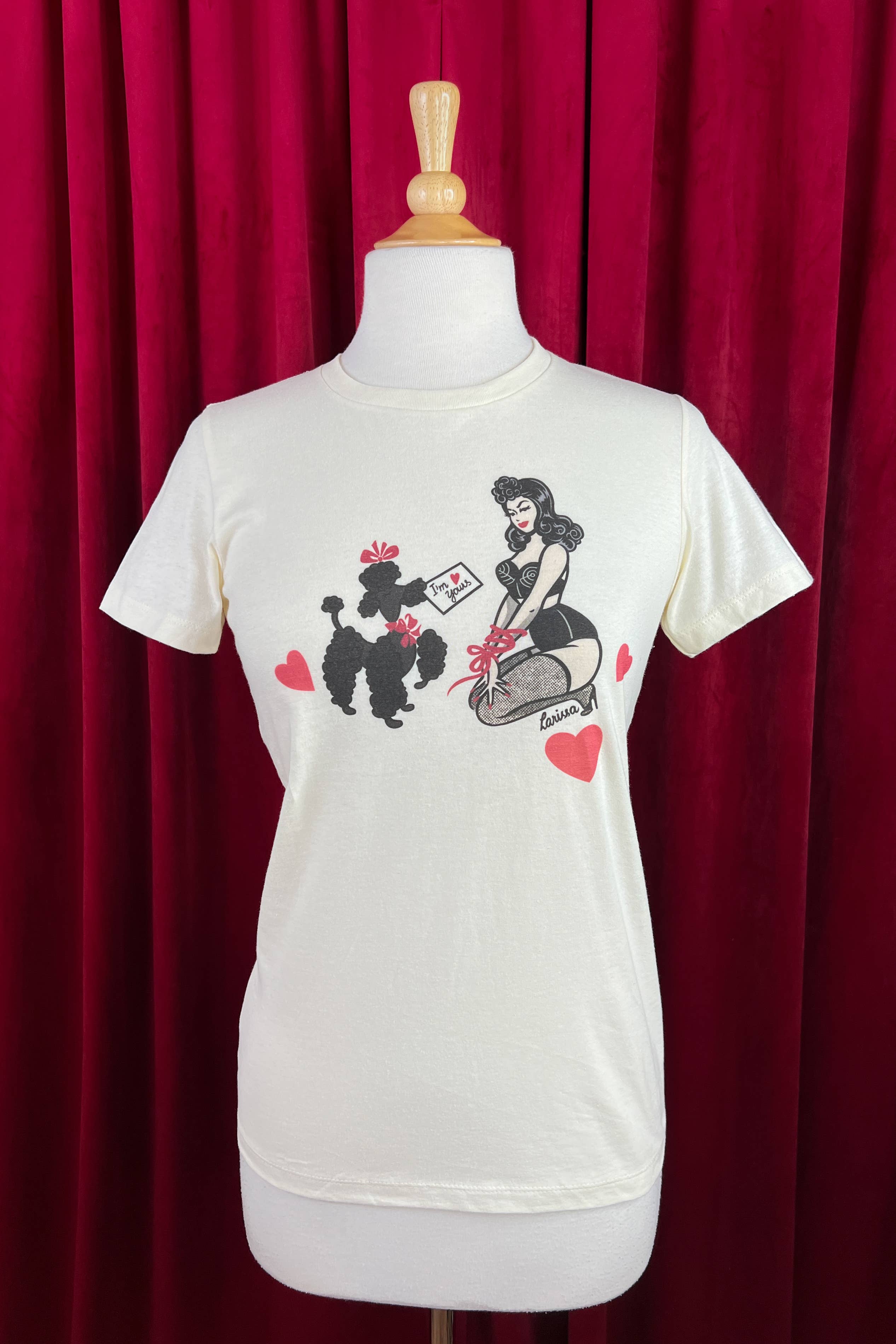 Bound To You Fitted Tee in Ivory LARGE