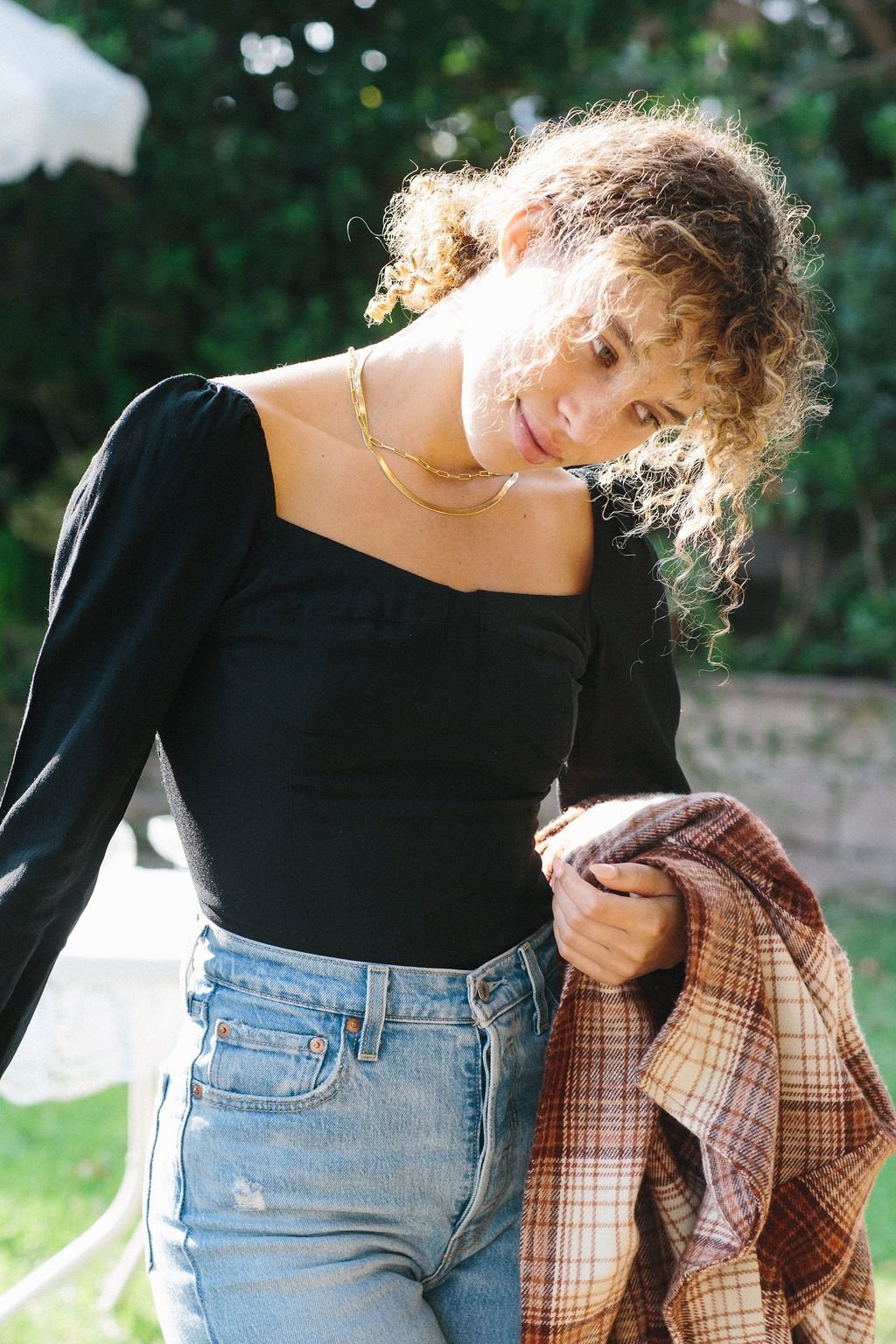 Beauty Blouse | Bustier Date Night Top | Black and Pink