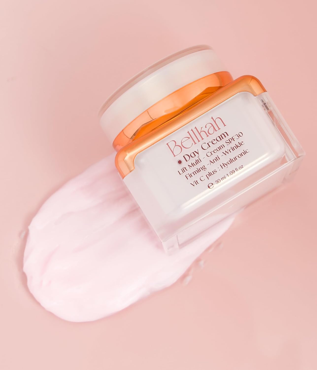 Bellkah SPF 30 Anti-Aging Face Moisturizer Cream – Firming, Wrinkle-Reducing, Hydrating Moisturizer Face Cream with Vitamin C & Hyaluronic Acid – Moisturizing Skin Care for Women – 30ml