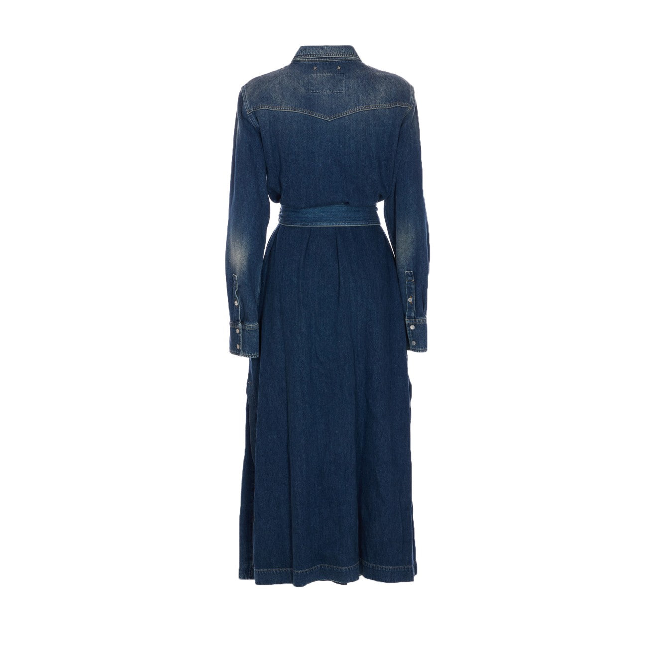 Golden Goose Women Belted Chemise Denim Dress