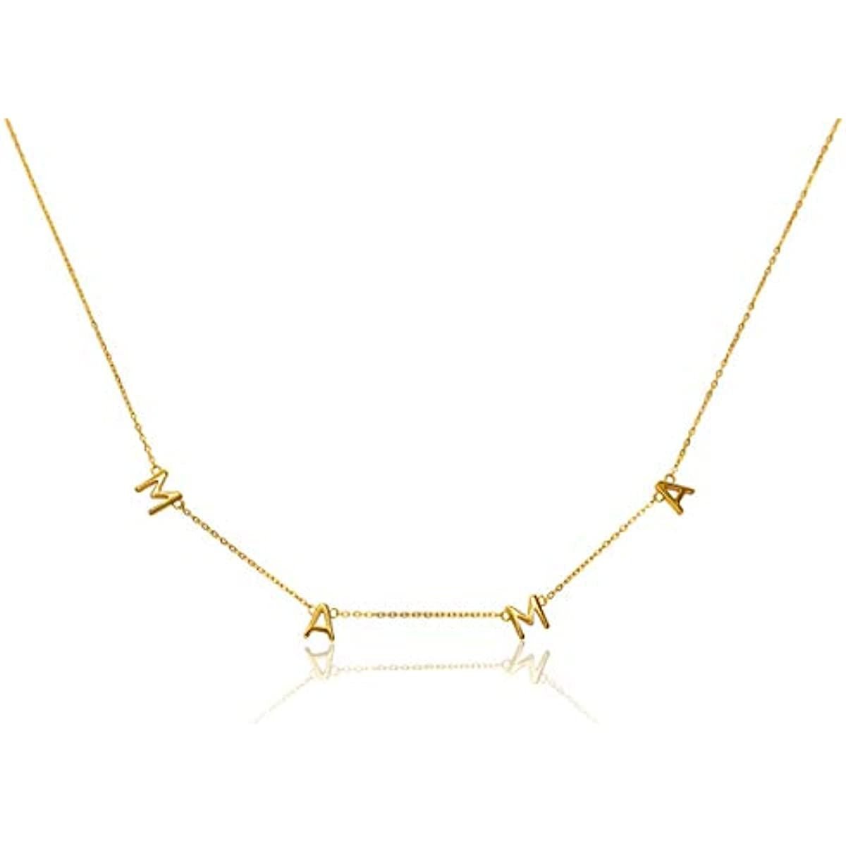 Benevolence LA Mama Necklace Dainty Necklace; 14k Gold Dipped Necklaces For Women; Gifts for Mom | 14 Gold Necklace; Mother's Necklace; Necklaces for Mom; Designed in California