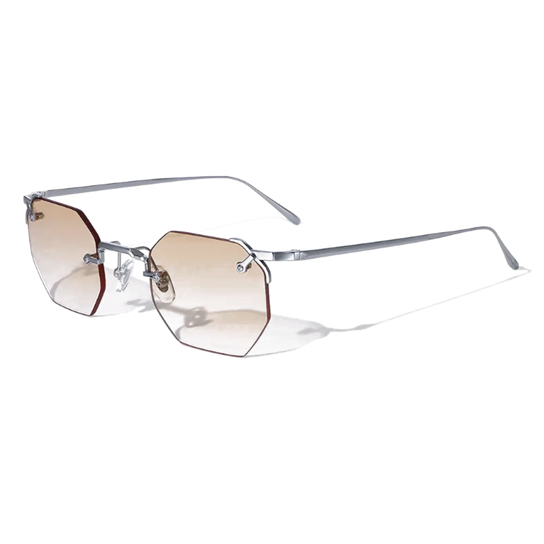 Aplos Metal Hexagon Sunglasses