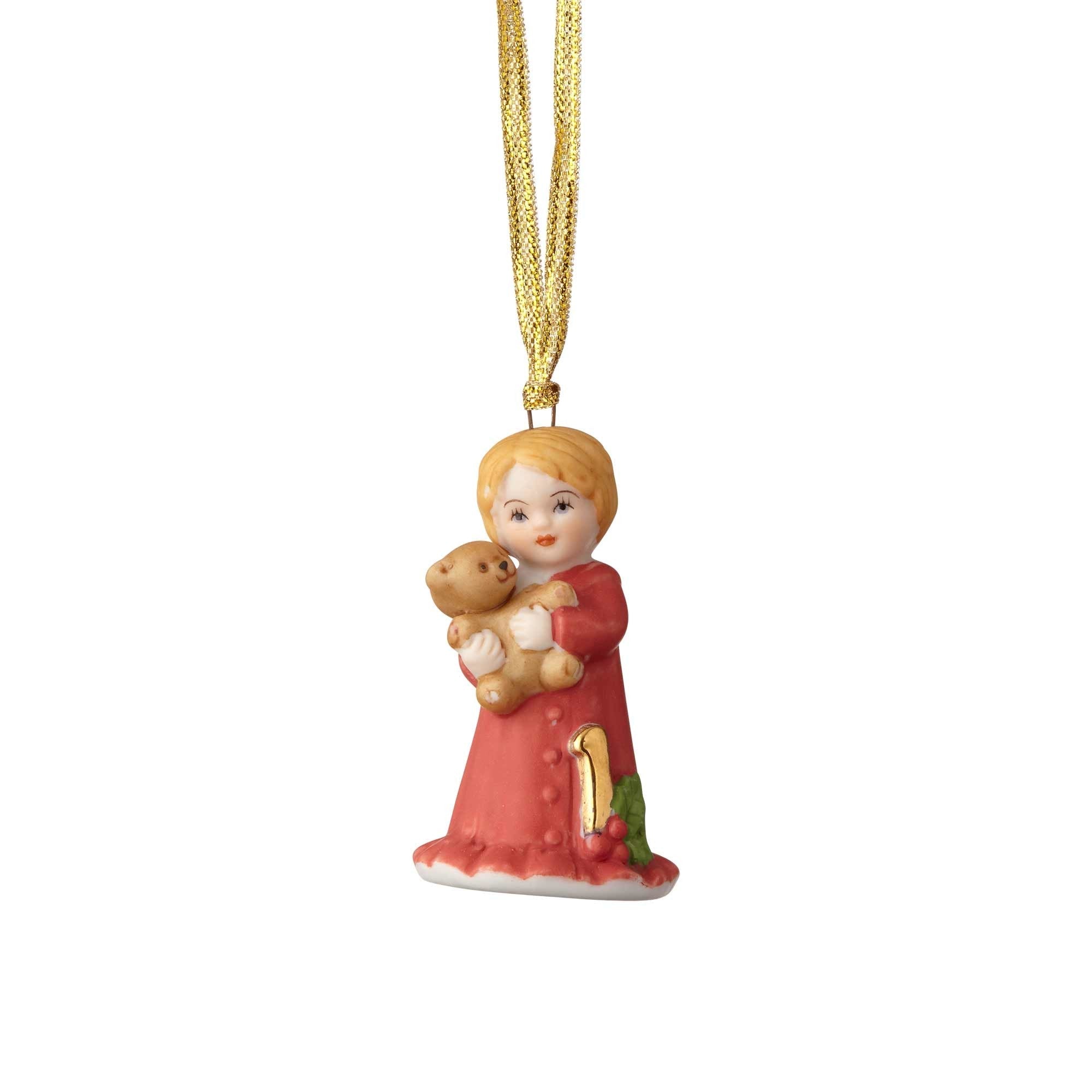 Growing Up Girl Ornament - Brunette Babies 1st