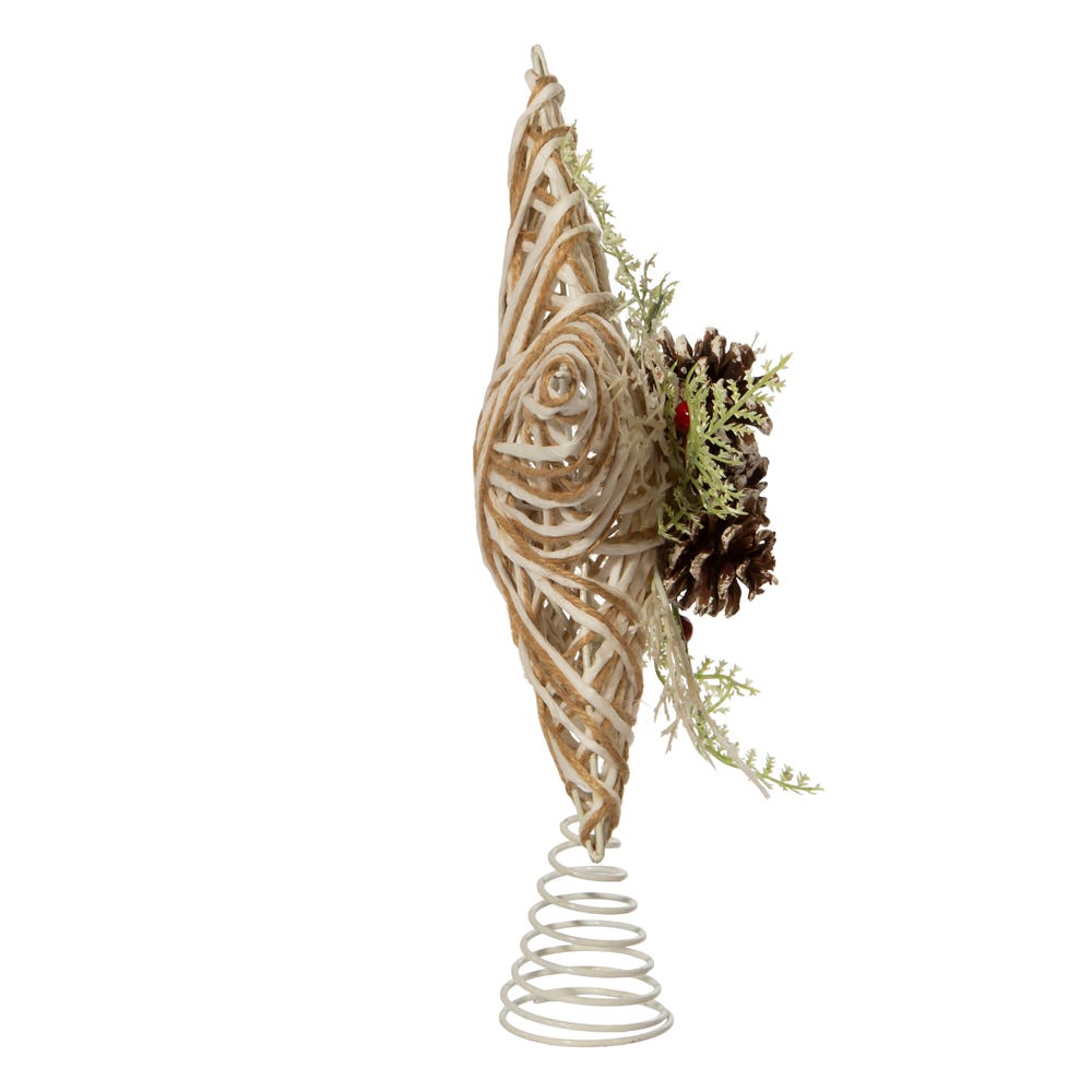Natural Christmas Star Treetop - 12 Inch