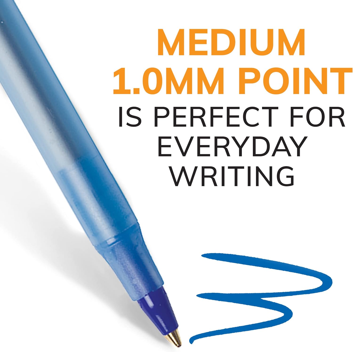 BIC Round Stic Xtra Life Ballpoint Pen, Ultra Long Lasting and Consistent Ink Flow, 60-Count in Black Ink