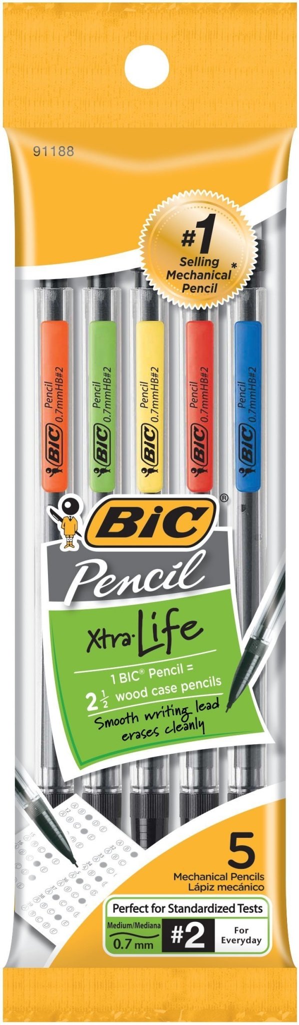 BIC Xtra Smooth Mechanical Pencil with 0.7 mm Medium Point, Refillable and Retractable, 40-Count Pack
