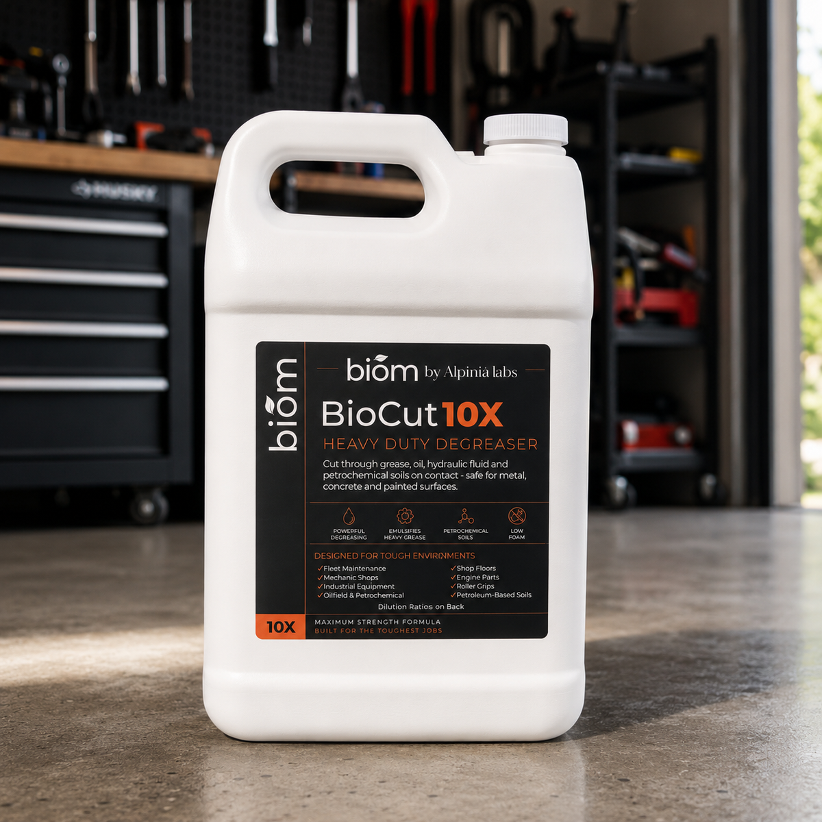 BioCut 10X Heavy-Duty Industrial Degreaser Concentrate