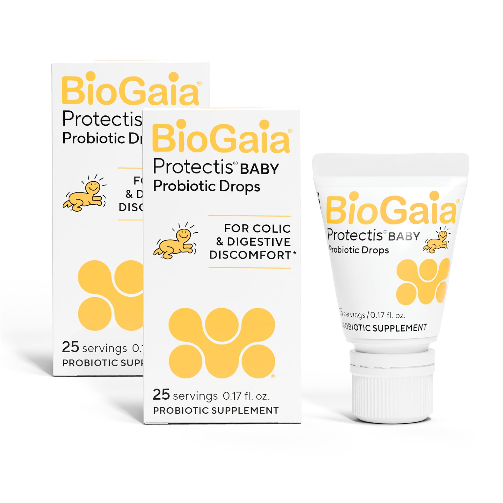 BioGaia Protectis Baby Probiotic Drops | Baby Essentials for Colic & Gas Relief | Safe for Newborns | Ease Crying, Fussing, Colic, Gas, Spit-ups & Constipation | No Dairy, Soy & Gluten | 5mL
