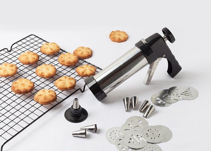 Biscuit Press Biscuit Machine , Stainless steel cookie gun , Bake cookies and decorate cakes