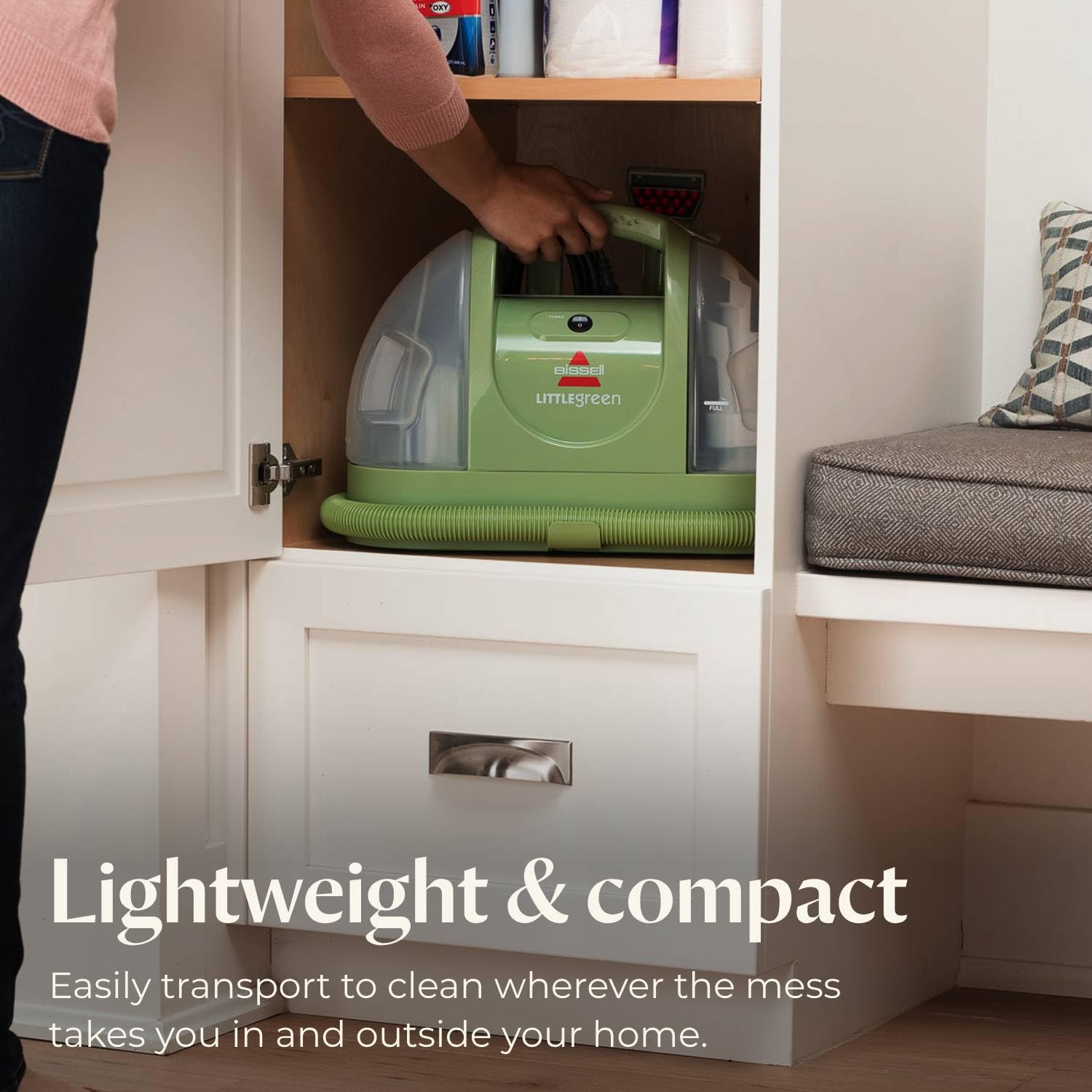 BISSELL Little Green Multi-Purpose Portable Carpet and Upholstery Cleaner, Car and Auto Detailer, with Exclusive Specialty Tools, Green, 1400B