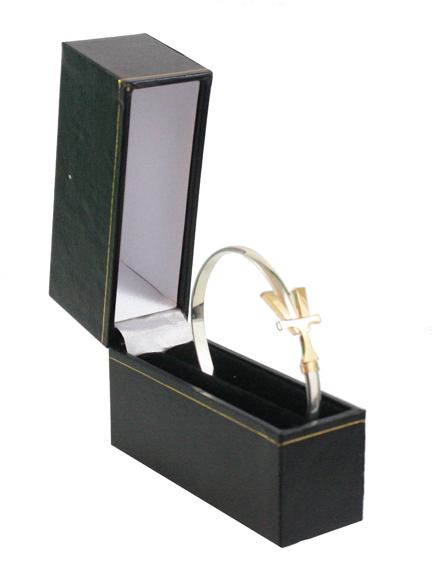 Vermont   Hook Bracelet with Gold 'VT' - 5mm Band - 8 Inch