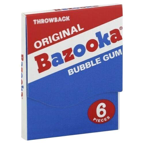 Bazooka Bubble Gum 6 piece Wallet