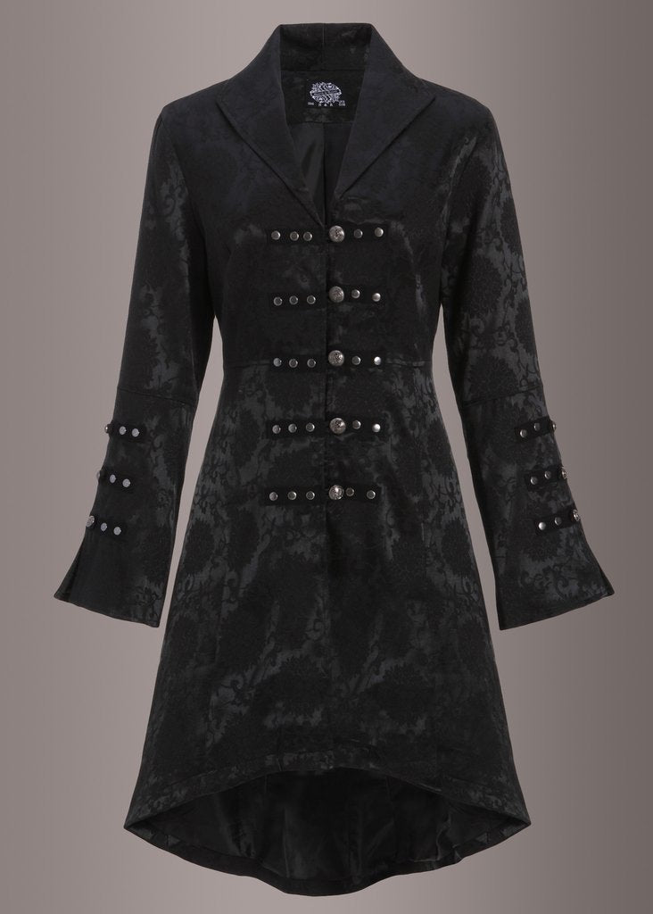 Black Brocade Gothic Pirate Coat