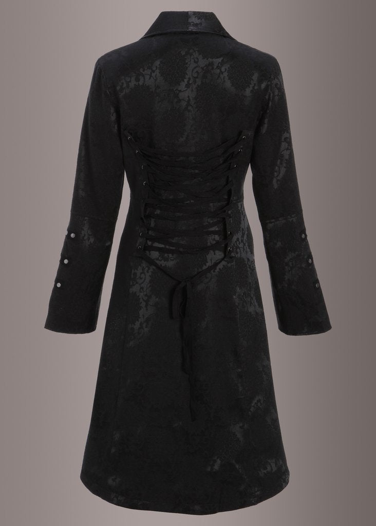Black Brocade Gothic Pirate Coat