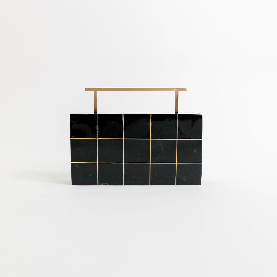 Onyx Crystalline Clutch