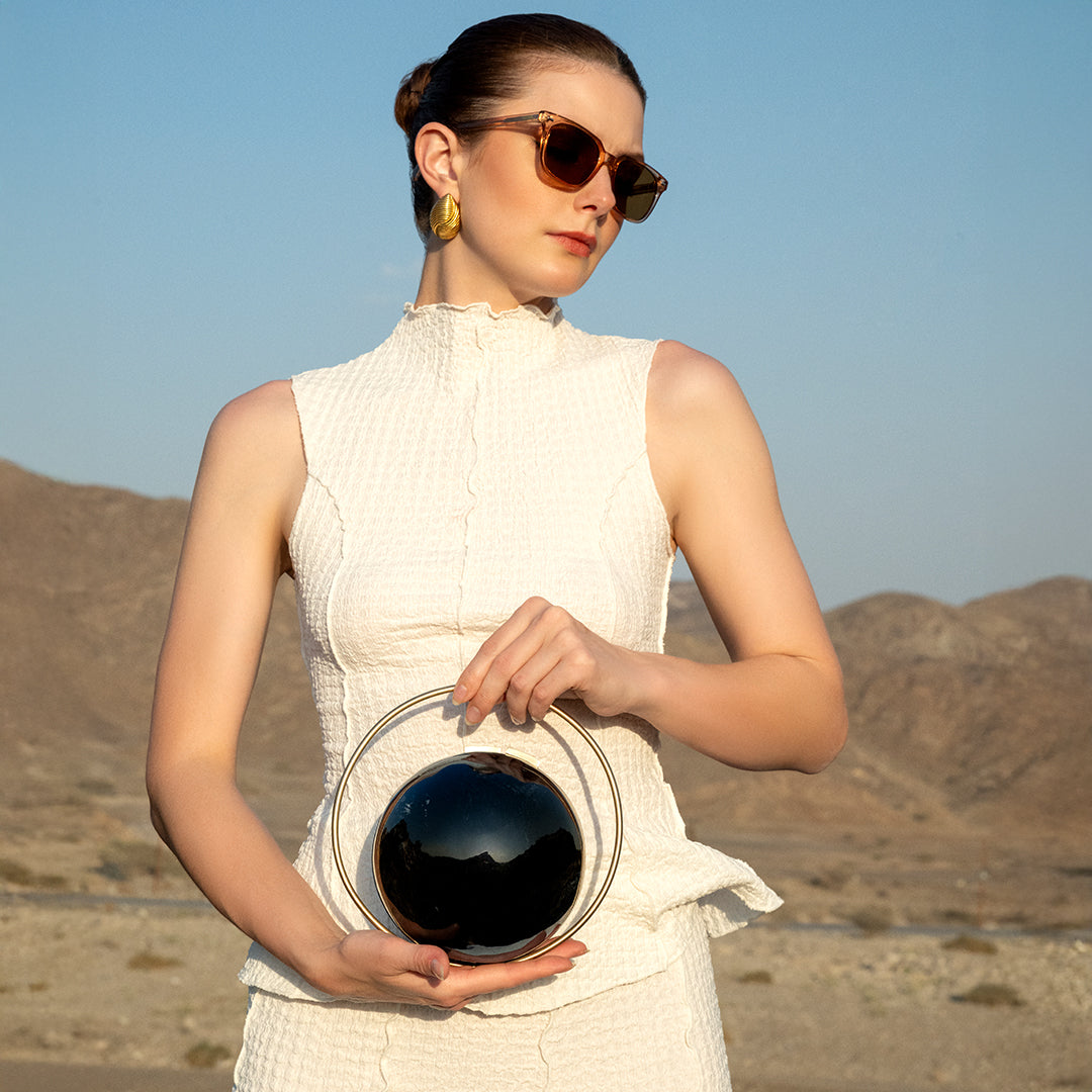 Midnight Orb Evening Clutch