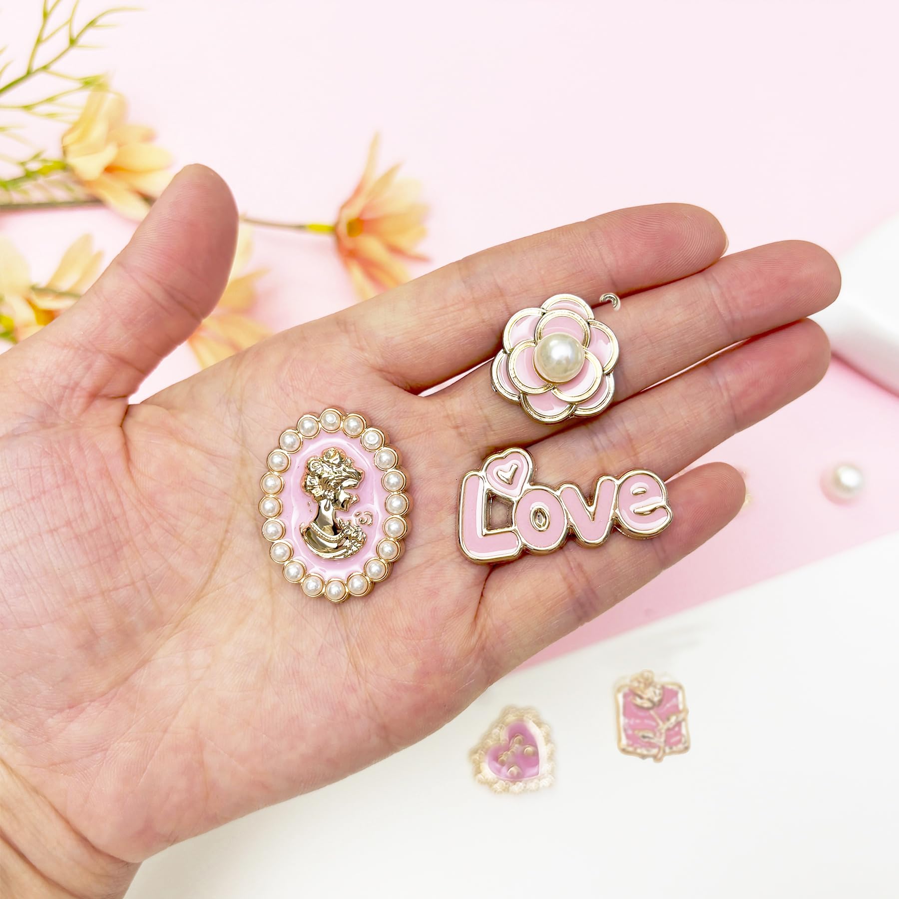 Bling Shoe Charms for Women, Sparkle Rhinestones Shoe Decoration Charms, Girly Shoe Chains for Clog Sandals, DIY Shoe Accessories for Party Favor