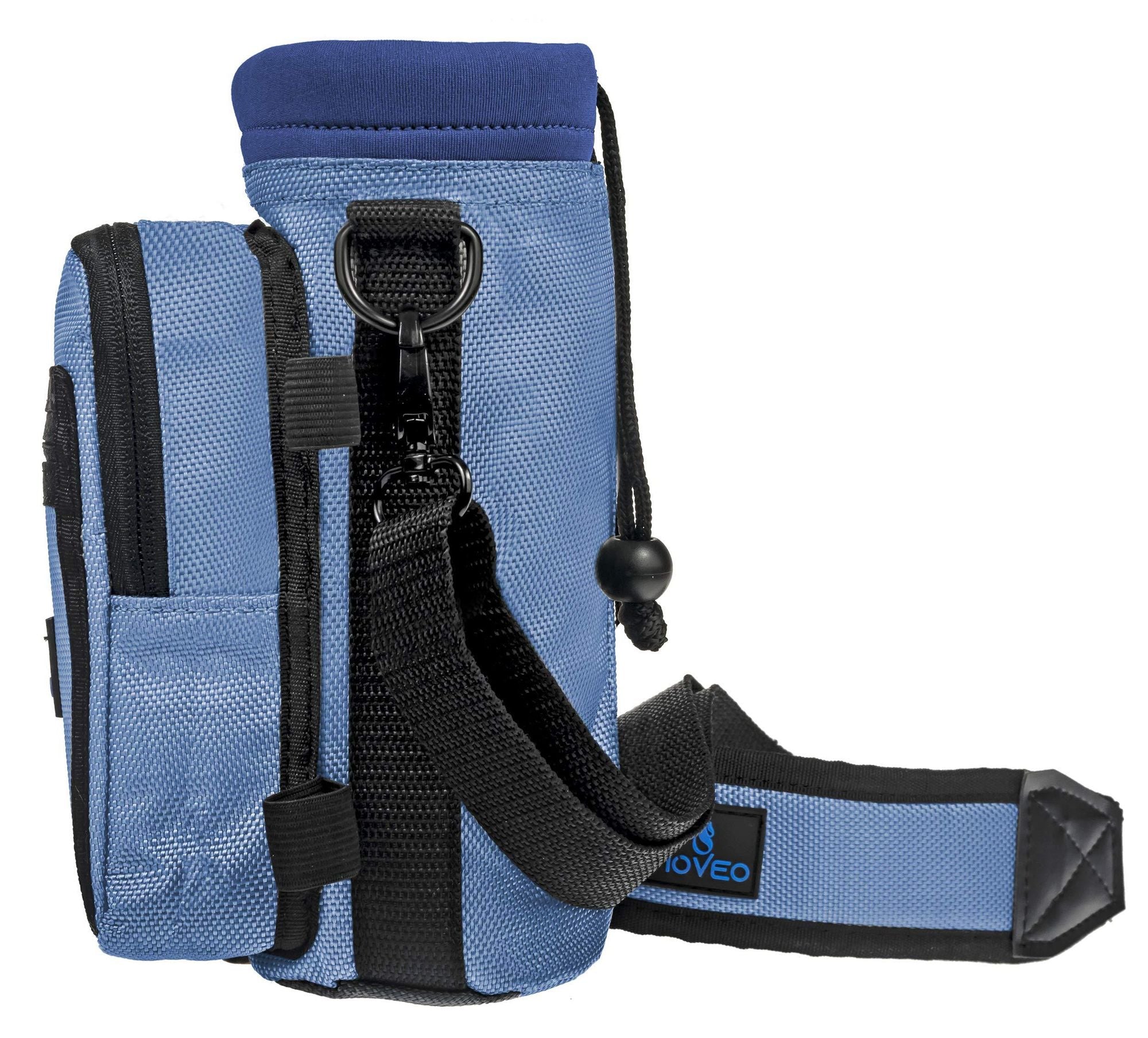 Blue Water Bottle Holder Carrier Bottle Cooler w Adjustable Shoulder Strap and Front Pockets Suitable for 16 oz to 25oz Bottles Carry Protect Insulate Your Bottle or Hydro Flask