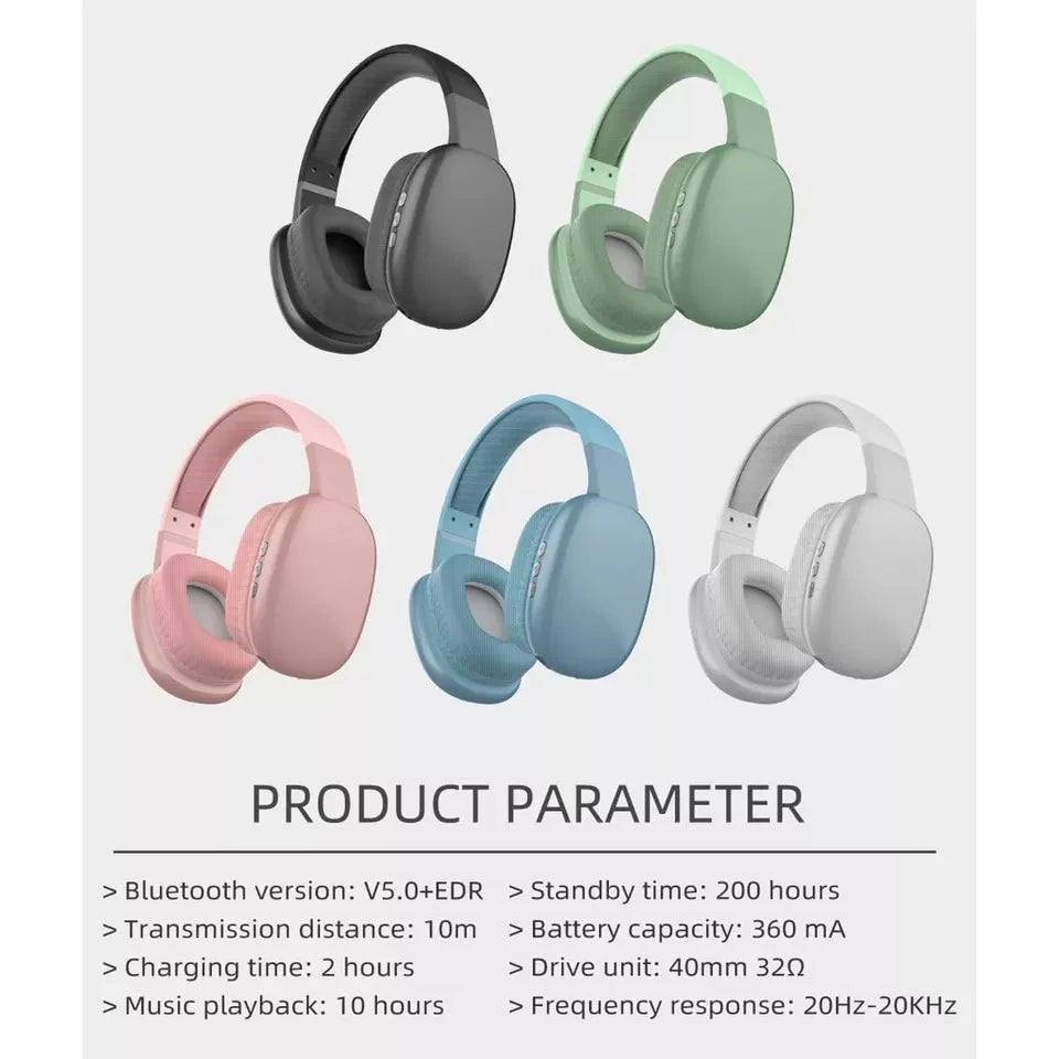 Bluetooth Wireless Headphones, HiFi Stereo Foldable, Suitable for Mobile Phones,