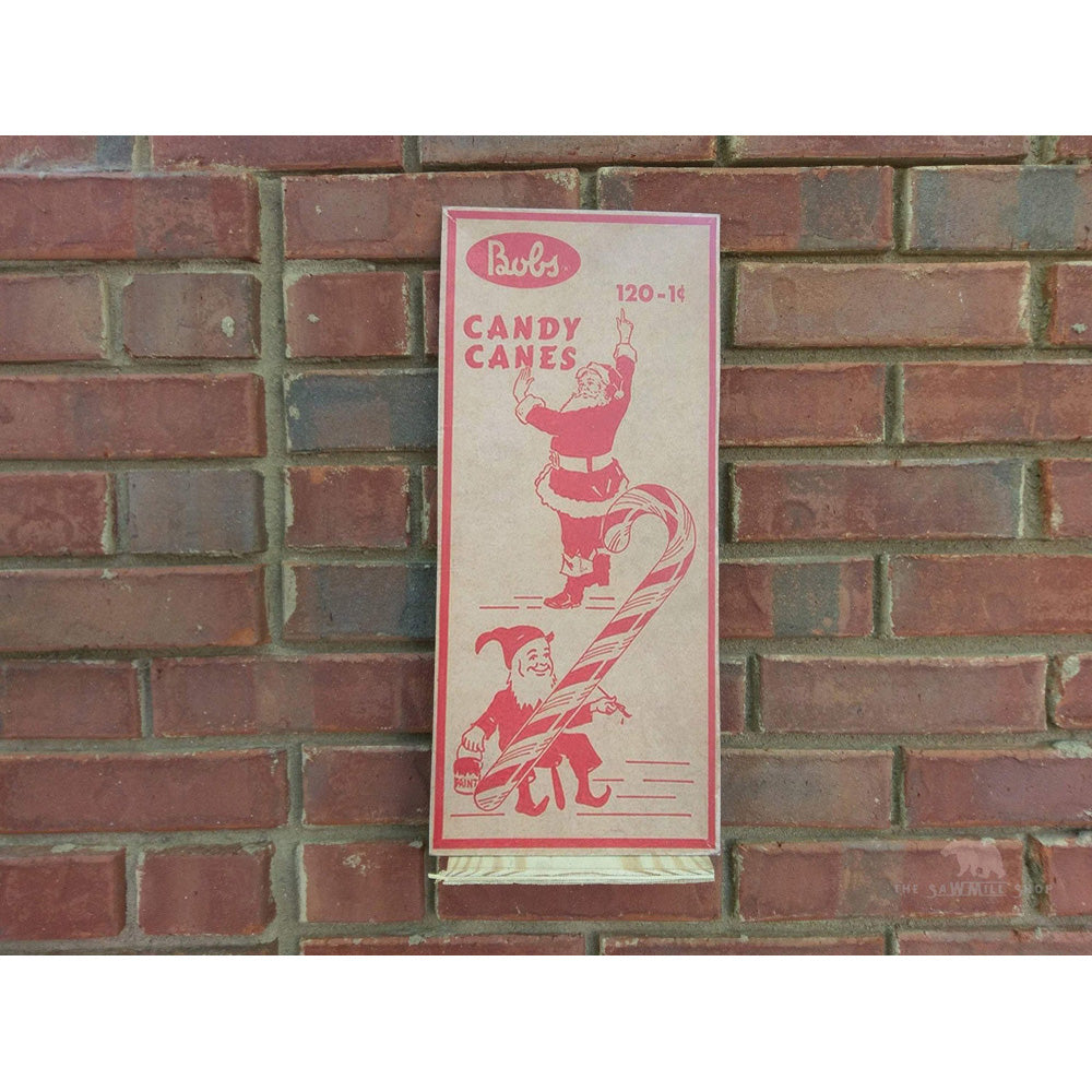 Bobs Candy Canes Christmas Box Art Wood Cutout