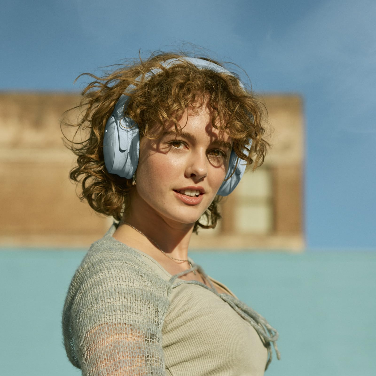 Bose QuietComfort Bluetooth Headphones, Wireless Headphones with Active Over Ear Noise Cancelling and Mic, Deep Bass, Up to 24 Hours of Playtime, Blue Dusk - Limited Edition Color