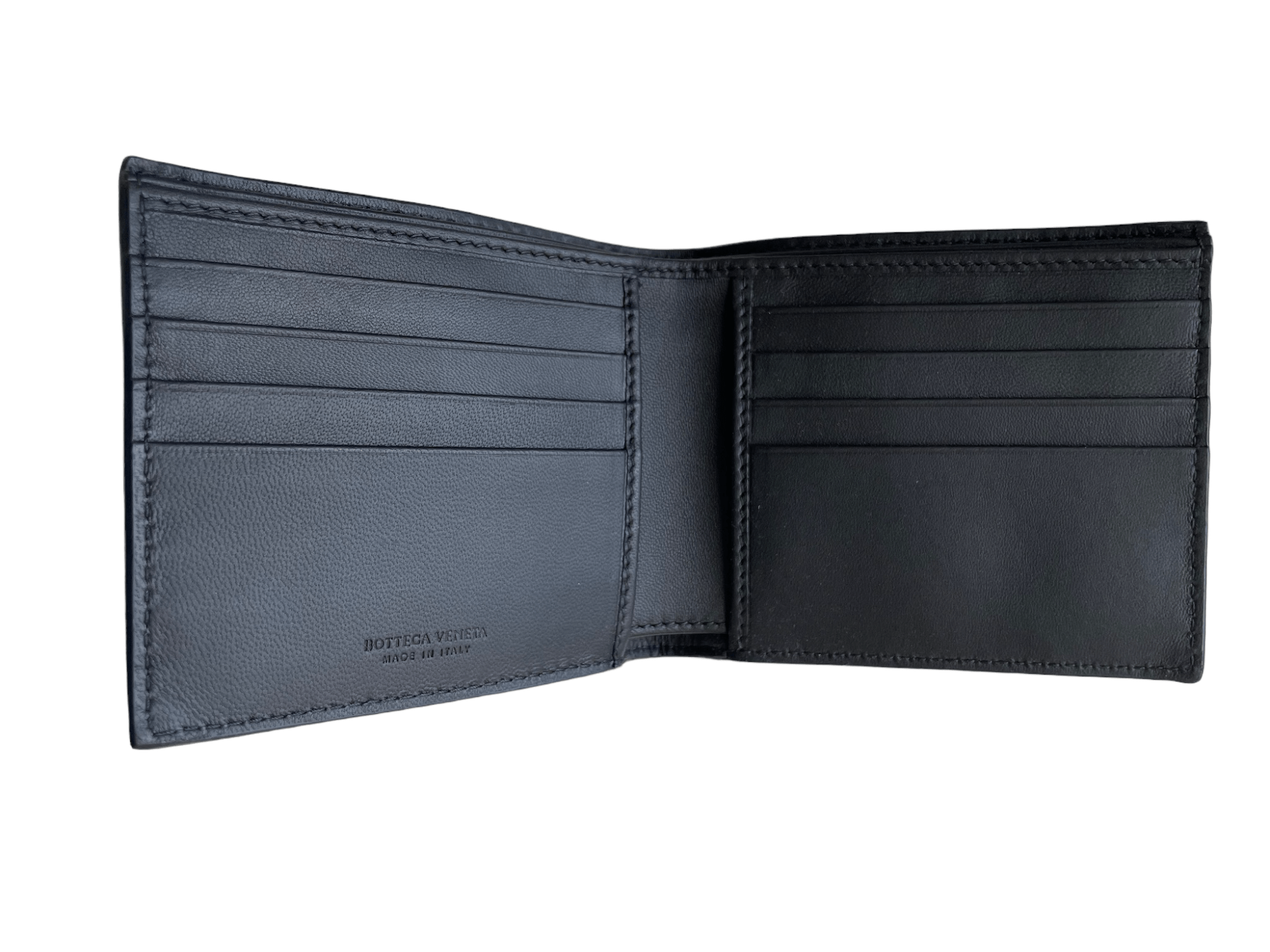 Bottega Veneta Intrecciato Nappa/Croc Leather Bifold Wallet