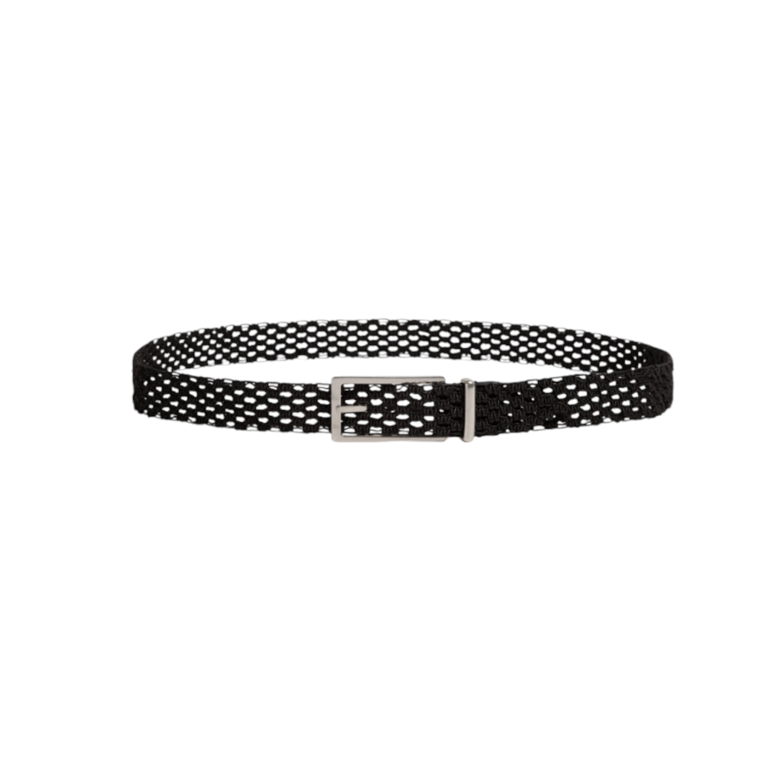 Bottega Veneta  Macramé  Woven Belt, Black