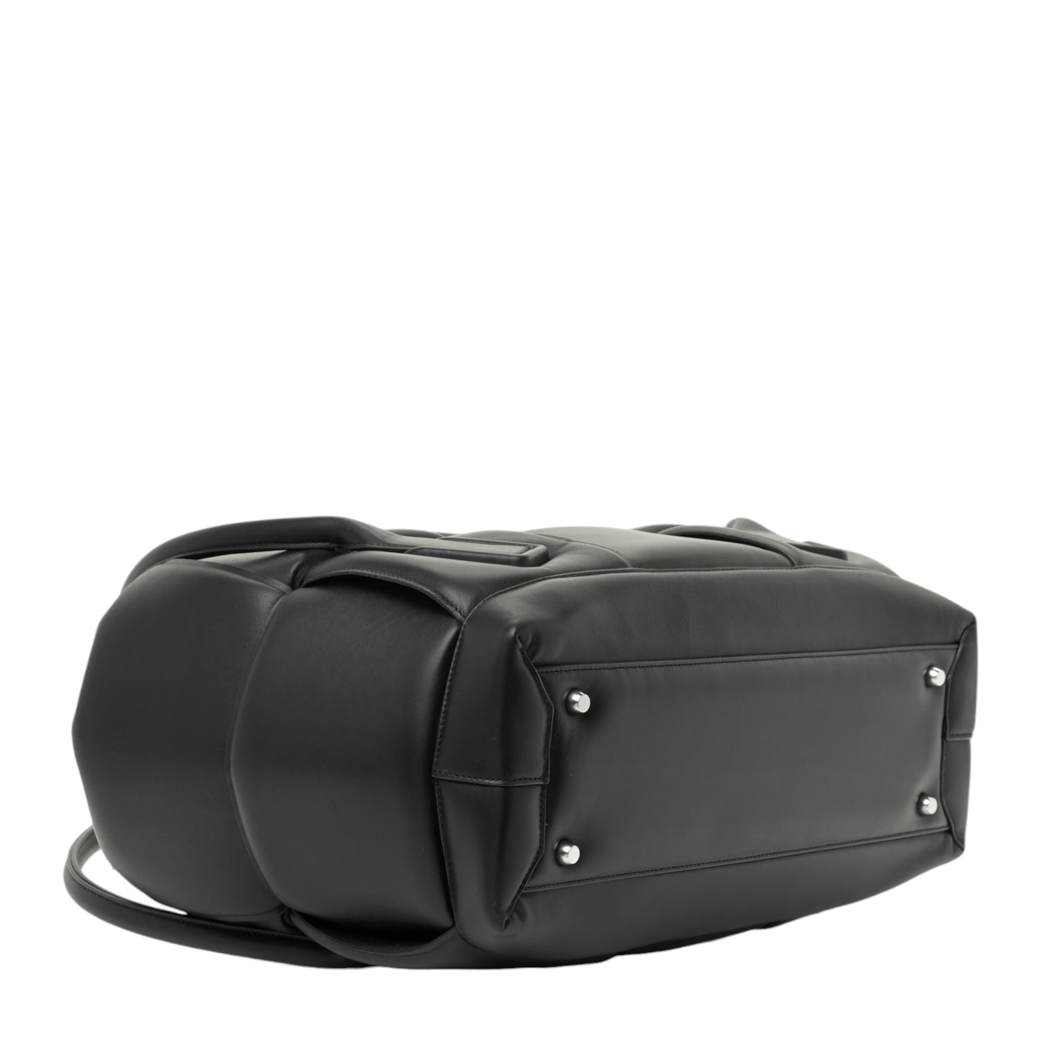 Bottega Veneta Nappa Maxi Intrecciato Padded Large Arco Black Bag