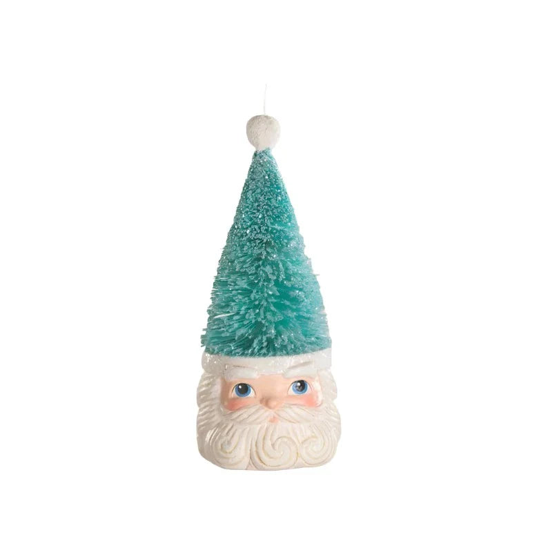 Bottle Brush Santa Blue Ornament by Bethany Lowe Designs