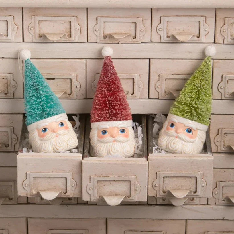 Bottle Brush Santa Red Ornament by Bethany Lowe Designs